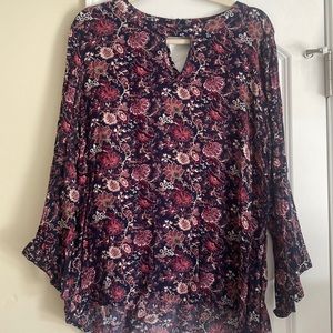 Westport 1962 /Floral three quarter sleeve blouse /XL